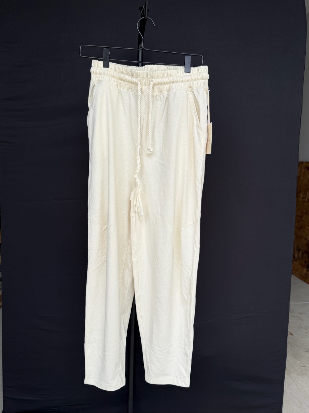Women’s Cream Drawstring Lounge Pants